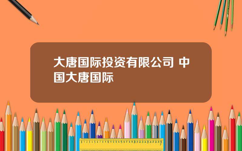 大唐国际投资有限公司 中国大唐国际